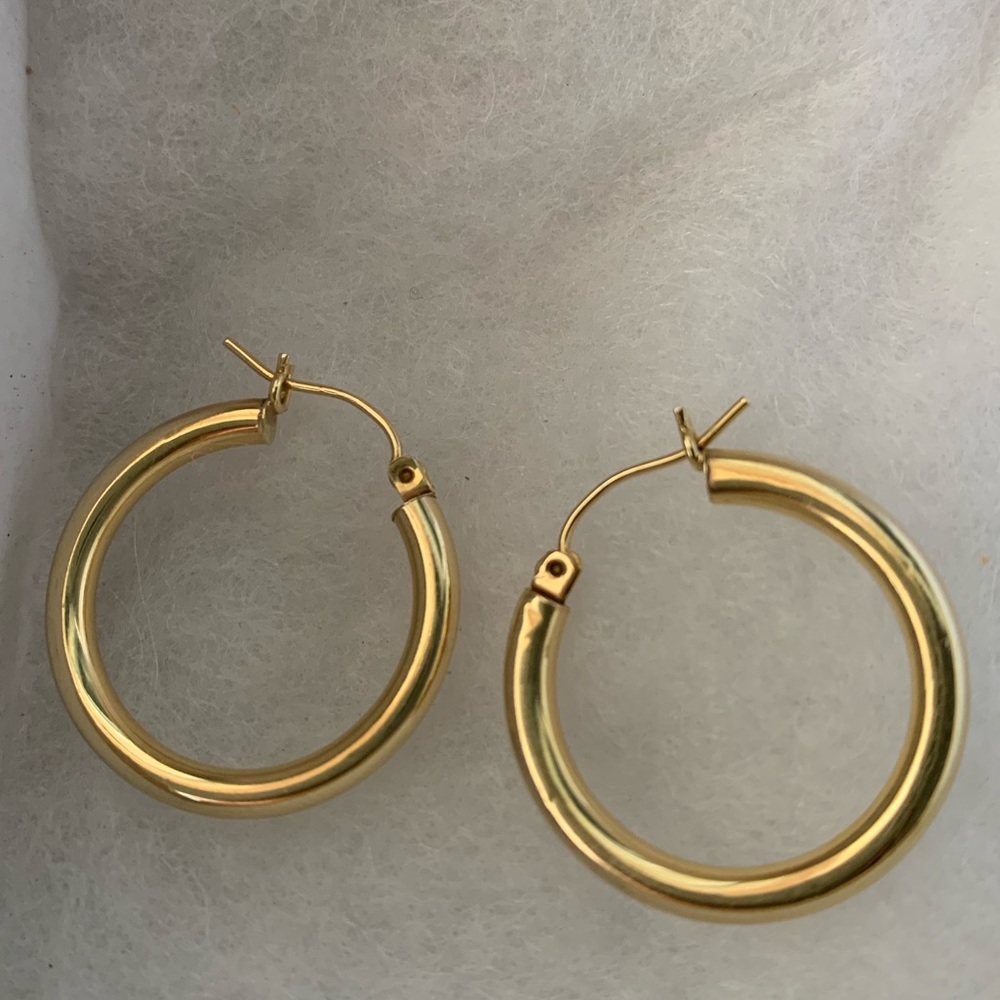 14k gold hoops